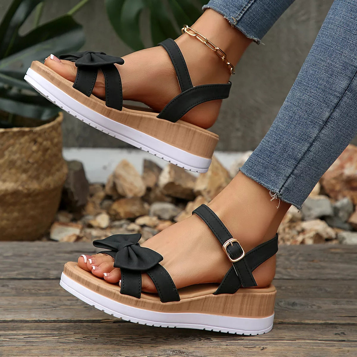 Open Toe Wedge Sandals